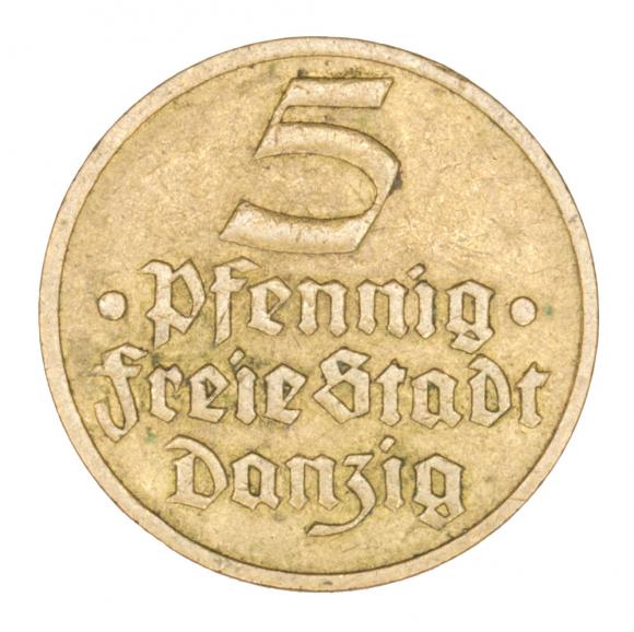 5 pfennig 1932 Free City of Danzig Gdansk Flounder