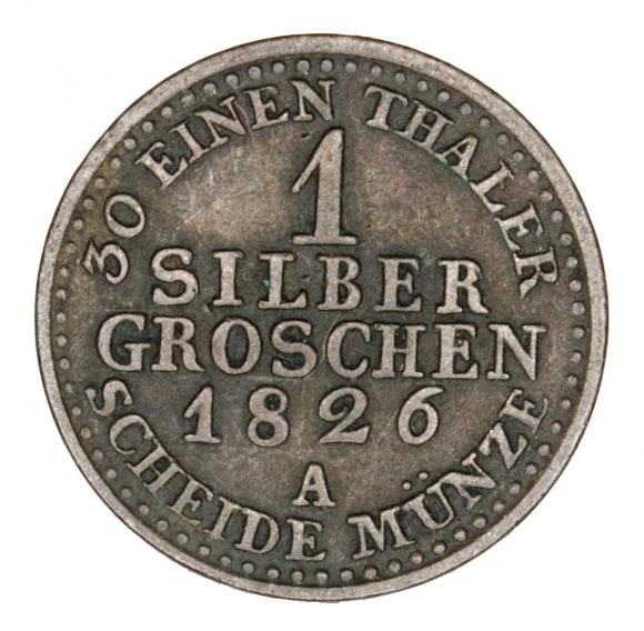 1 silver groschen 1826 Frederick William III Prussia Berlin A