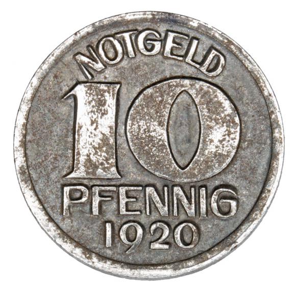 10 pfennig 1920 Halle Saxony (2)