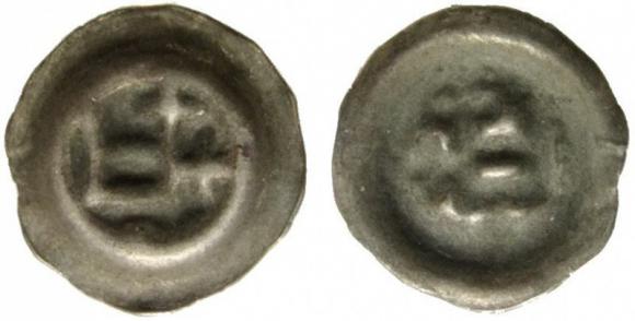 Brakteat Kwadrat z krzyżami Zakon Krzyżacki (1)