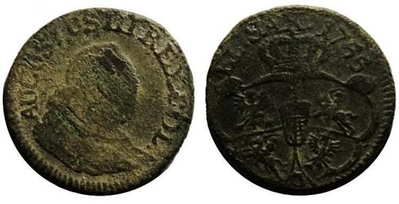 grosz 1755 August III Sas Gubin (1)