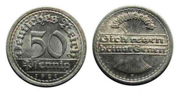 50 fenigów 1921 Stuttgart Republika Weimarska (1)