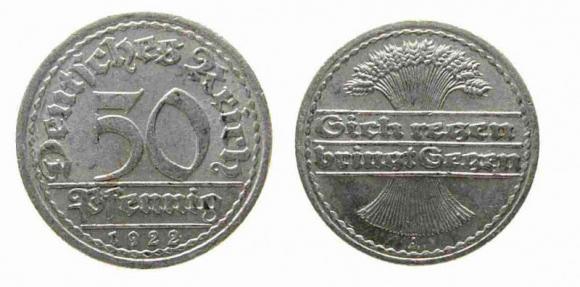 50 fenigów 1922 Berlin Republika Weimarska (1)