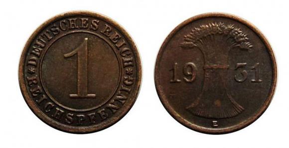 1 reichspfennig 1931 Drezno (1)