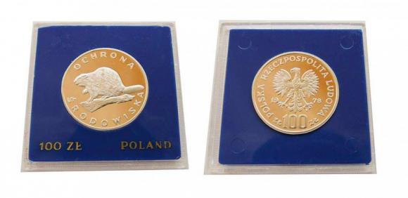 100 złotych 1978 Bóbr Ochrona Środowiska srebro (1)