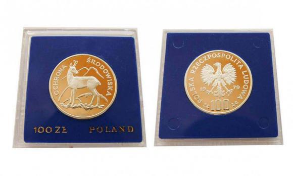 100 złotych 1979 Kozica Ochrona Środowiska srebro  (1)