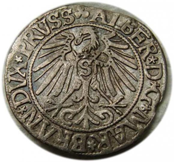 Grosz pruski 1545 Albrecht Hohenzollern Księstwo Pruskie Królewiec (2)
