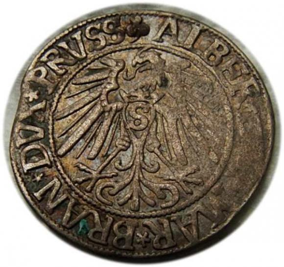 Groschen 1543 Albrecht von Brandenburg Duchy of Prussia Kaliningrad (2)