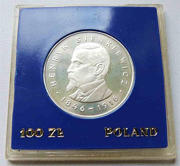 100 zlotych 1977 Henryk Sienkiewicz