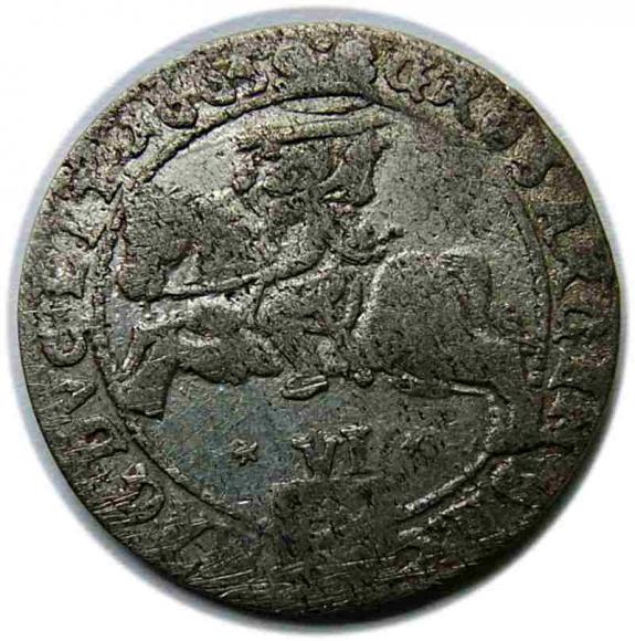 Szóstak 1665 Jan Kazimierz Wilno (2)
