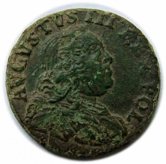 Szeląg 1752 August III Sas Gubin (1)