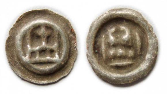 Brakteat Korona Zakon Krzyżacki (1)