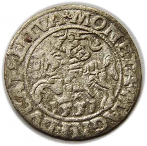 Półgrosz 1551 Zygmunt II August Wilno (1)