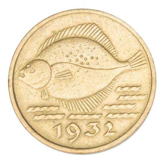 5 pfennig 1932 Flounder Free City of Gdansk
