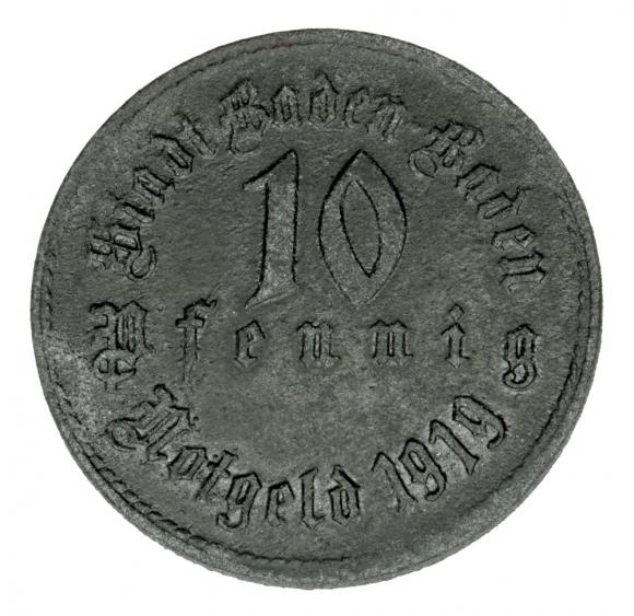 10 pfennig 1919 Baden - Baden