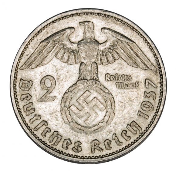 2 mark 1937 Paul von Hindenburg / swastika Germany Berlin A
