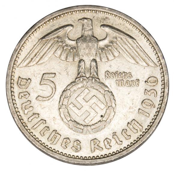 5 mark 1936 Paul von Hindenburg / Prussian eagle Germany Berlin A (2)