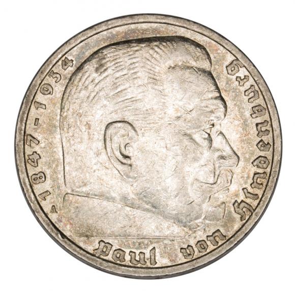 5 mark 1935 Paul von Hindenburg / Prussian eagle Germany Berlin A (1)