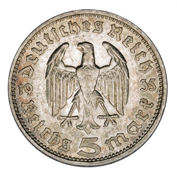5 mark 1935 Paul von Hindenburg / Prussian eagleGermany Munich D