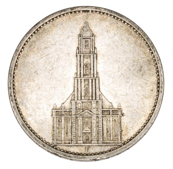 5 mark 1934 Paul von Hindenburg / Prussian eagleGermany Stuttgart F (1)