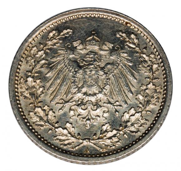 1/2 mark 1916 A Wilhelm II Germany Berlin