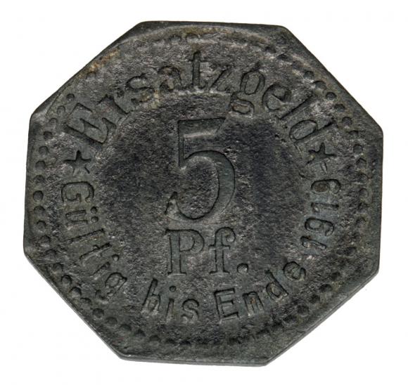 5 pfennig 1917 Szczecin Stettin
