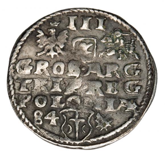 3 groschen 1584 Stephen Bathory Poland Poznan (2)