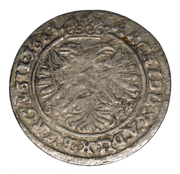 3 krezuer 1661 Leopold I Silesia Wroclaw