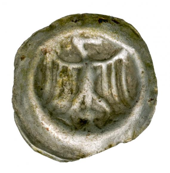 Brakteat eagle facing right Frederick II Germany Brandenburg (1)