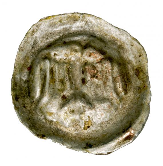 Brakteat eagle facing right Frederick II Germany Brandenburg (2)