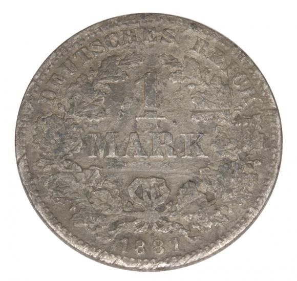 1 mark 1881 Wilhelm I Prussia Munich