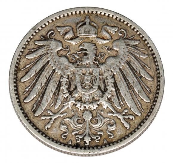 1 mark 1904 Wilhelm II, Prussia Berlin