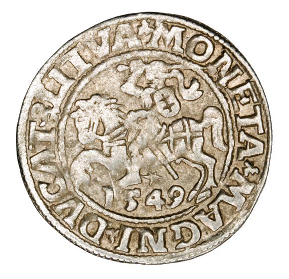 Half groschen 1549 Sigismund II Augustus Lithuania Vilnius (1)