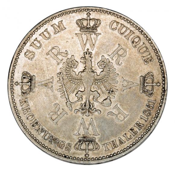 Thaler 1861 Wilhelm I Hohenzollern Prussia Berlin (2)