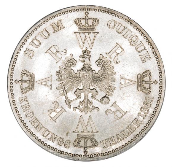 Thaler 1861 Wilhelm I Hohenzollern Prussia Berlin
