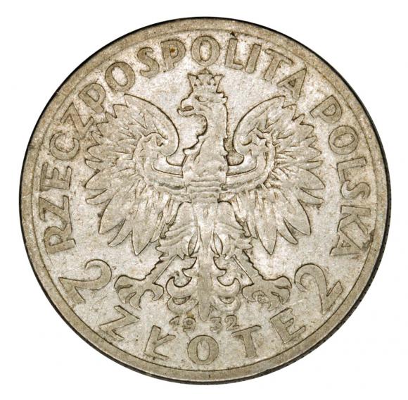 2 zlote 1932  Woman's Head Second Polish Republic Warsaw (2)
