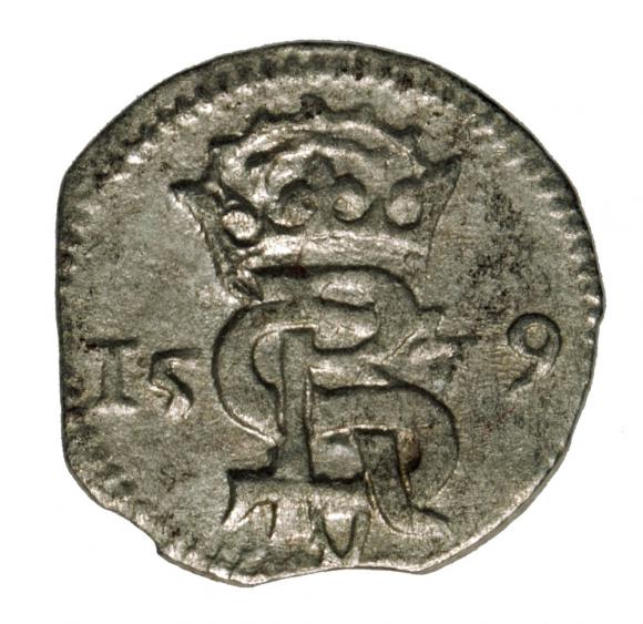 2 denar 1579 Gotthard Kettler Duchy of Courland Jelgava (1)