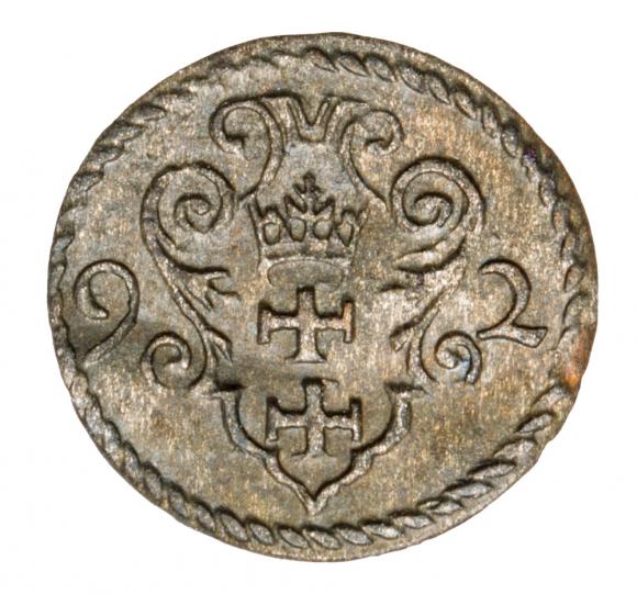 Denar 1592 Zygmunt III Waza Gdańsk