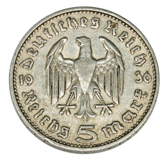 5 mark 1936 Germany Hamburg (2)