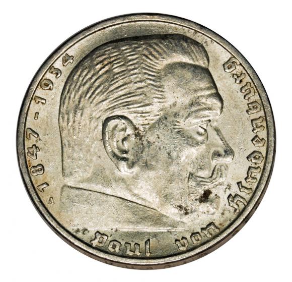 5 mark 1936 A Paul von Hindenburg / prussian eagle Berlin (1)