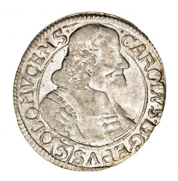 3 kreuzer 1670 Karl II von Liechtenstein Olomouc