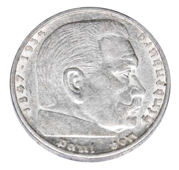 5 mark 1936  Germany Berlin Paul von Hindenburg A (1)