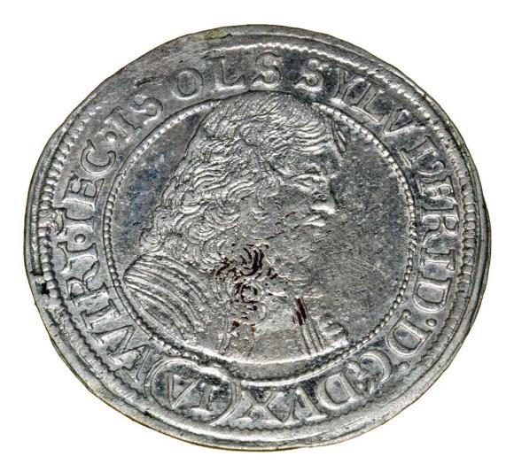 6 kreuzer 1674 Silvius II Frederick Duchy of Olesnica (1)