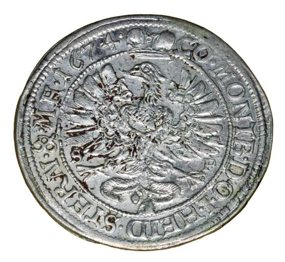 6 kreuzer 1674 Silvius II Frederick Duchy of Olesnica (2)