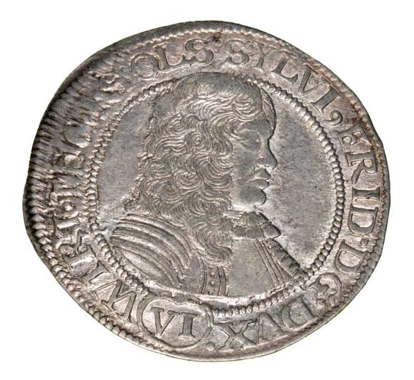 6 kreuzer 1674 Silvius II Frederick Duchy of Olesnica (1)