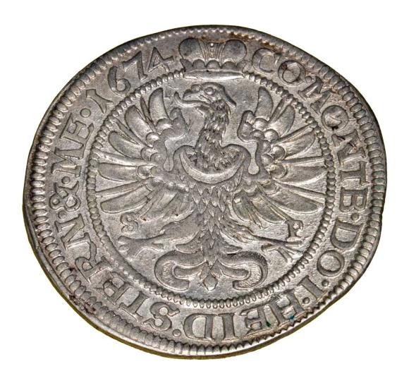 6 kreuzer 1674 Silvius II Frederick Duchy of Olesnica (2)