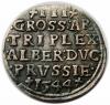 mini: Trojak 1544 Albrecht Hohenzollern Księstwo Pruskie Królewiec (2)