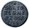 mini: Szeląg 1734 Fryderyk Wilhelm I Prusy Królewiec (1)