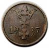 1 pfennig 1937 Free City of Danzig Gdansk