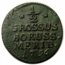 Picture for: Half groschen 1796 Frederick William II of Prussia South Prussia Wroclaw